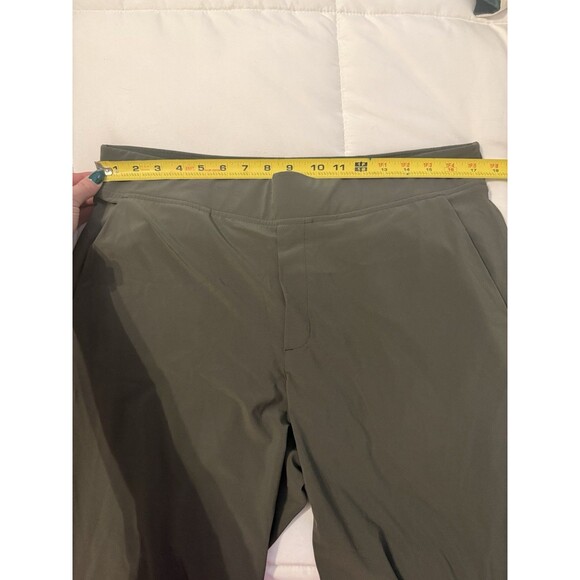 Athleta Brooklyn Ankle Pants Olive Green Stretch Casual Activewear 14 Large - Picture 6 of 7